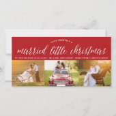 小結婚した初めてのクリスマス数々の写真結婚の シーズンカード (正面)