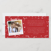 小結婚した初めてのクリスマス数々の写真結婚の シーズンカード (裏面)