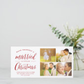 小結婚した初めてのクリスマス数々の写真結婚の シーズンカード (スタンド正面)