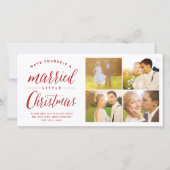 小結婚した初めてのクリスマス数々の写真結婚の シーズンカード (正面)