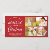 小結婚した初めてのクリスマス数々の写真結婚の シーズンカード (正面)