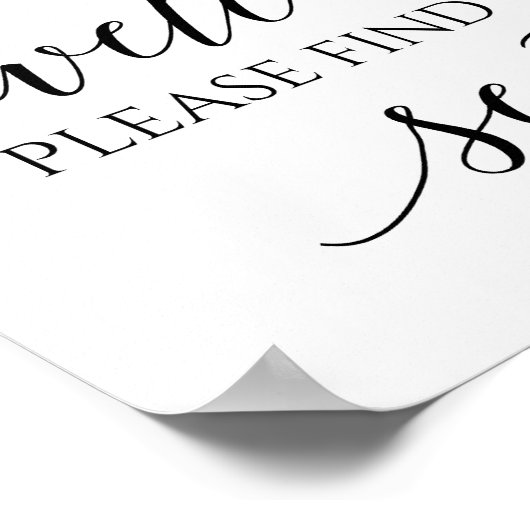 小結婚座席表の記号(8 x 10) ポスター (角)