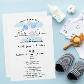 小羊が青気球で高く舞う 招待状