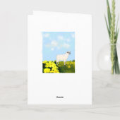 小羊の子供の洗礼カード カード (裏面)