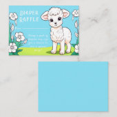 小羊の赤ちゃんシャワー エンクロージャーカード (正面/裏面)