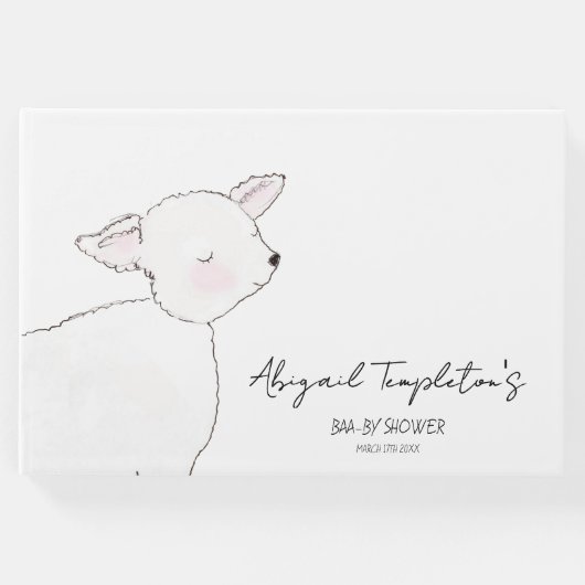 小羊の赤ちゃんシャワー ゲストブック (正面)