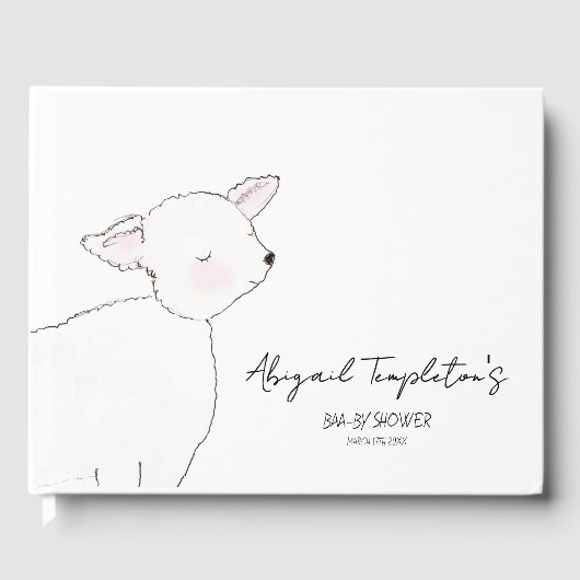 小羊の赤ちゃんシャワー ゲストブック (正面)