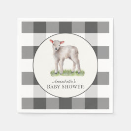 小羊の赤ちゃんシャワー スタンダードカクテルナプキン