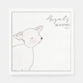 小羊の赤ちゃんシャワー スタンダードランチョンナプキン (正面)