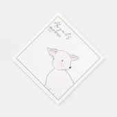 小羊の赤ちゃんシャワー スタンダードランチョンナプキン (角)