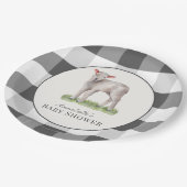 小羊の赤ちゃんシャワー ペーパープレート (アングル)