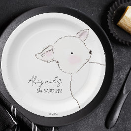 小羊の赤ちゃんシャワー ペーパープレート