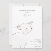 小羊の赤ちゃんシャワー 招待状 (正面)