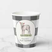 小羊の赤ちゃんシャワー 紙コップ (正面)