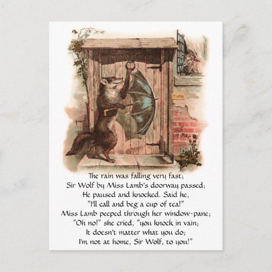 小羊は狼を入れない ポストカード (正面)