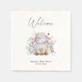 小羊 – ウェルカムベビーシャワー スタンダードカクテルナプキン (正面)