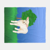 小羊 フリースブランケット (正面(横))