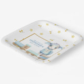 小羊 |ブルーベビーシャワー紙プレート ペーパープレート (傾斜あり)