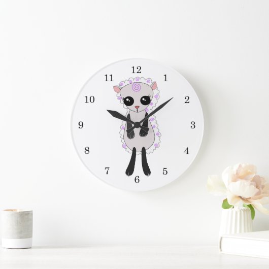 小羊 ラージ壁時計 (ホーム)