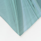 小美しい青モダン金ゴールドフラクタル花 フリースブランケット (角)