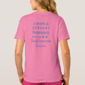 小腸がん認識度リボンシャツ Tシャツ (裏面)