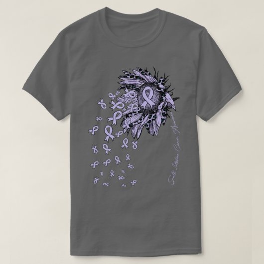 小腸認識度ひまわりリボン花 Tシャツ (デザイン正面)