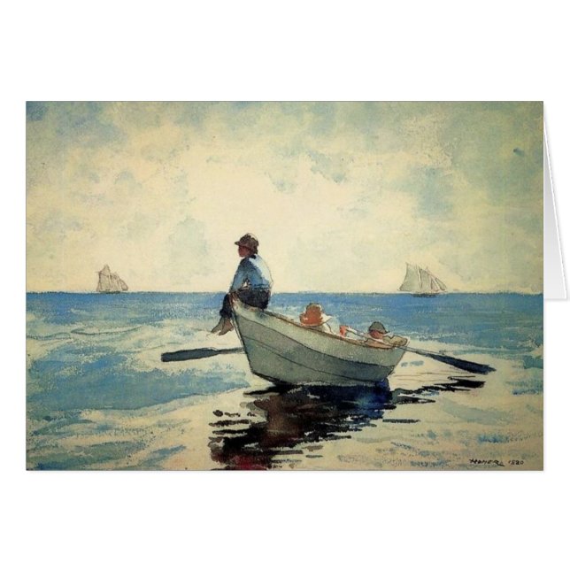 小舟の海の男の子 (正面横)