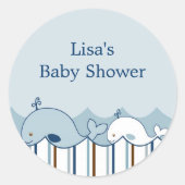 小航海の鯨封筒用シールシール ラウンドシール (正面)