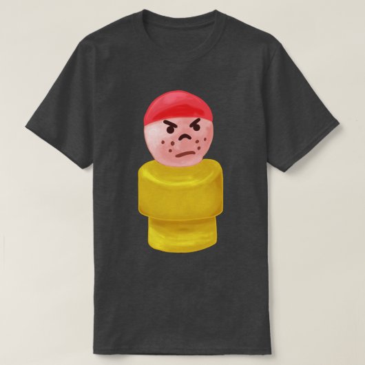 小色彩の鮮やか不機嫌な少年 Tシャツ (デザイン正面)