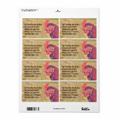 小色彩の鮮やか赤メンドリ ラベル (フルシート)