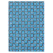 小花の青ダビデの星 テーブルクロス (正面)