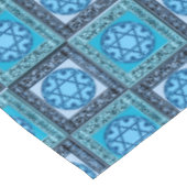 小花の青ダビデの星 テーブルクロス (アングル)