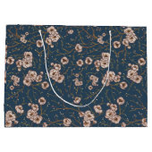 小花ライトブルー ラージペーパーバッグ (裏面)