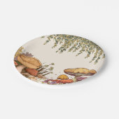 小菌キノコテーマ ペーパープレート (アングル)