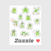 小蛙のステッカー シール (シート)