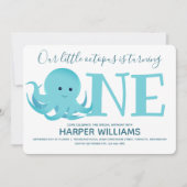 小蛸が一匹動物第一誕生日 招待状 (正面)