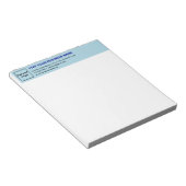 小見出しライトブルーのビジネスブランド ノートパッド (アングル)
