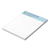 小見出しライトブルーのビジネスブランド ノートパッド (回転)