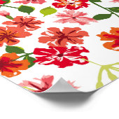 小規模な花、calicoスタイルシームレスなバックグロ ポスター (角)