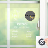 小規模ビジネス取引時間ロゴ ウィンドウサイン (ホーム)