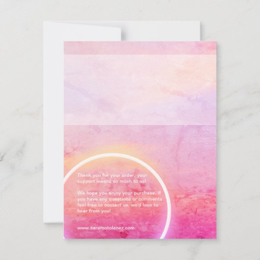 小規模ビジネス向けの大規模サンキューカード サンキューカード (裏面)