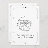 小規模ビジネス注文の最小サンキューカード サンキューカード (正面/裏面)