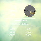 小規模事業体営業時間ロゴ ウィンドウサイン (シート3)