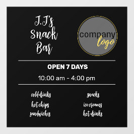 小規模事業体営業時間ロゴ ウィンドウサイン