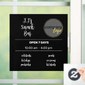 小規模事業体営業時間ロゴ ウィンドウサイン (ホーム)