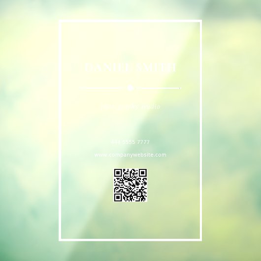 小規模事業所プロフェッショナルオフィスホワイトQRコード ウィンドウサイン (シート3)