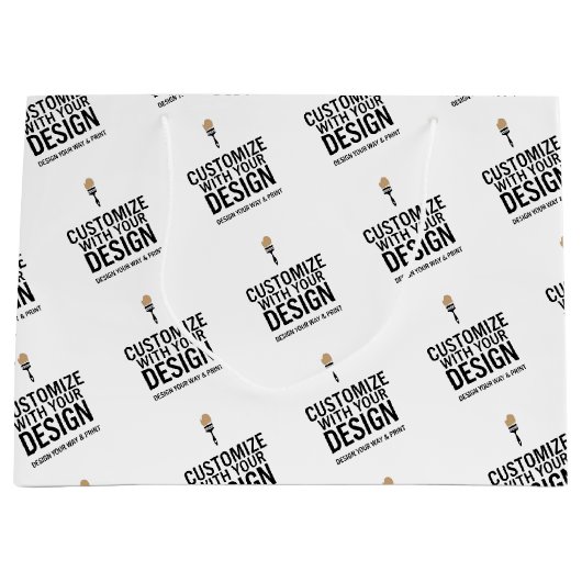 小規模事業所向けカスタマイズ企業ブランドギフトバッグ ラージペーパーバッグ (正面)