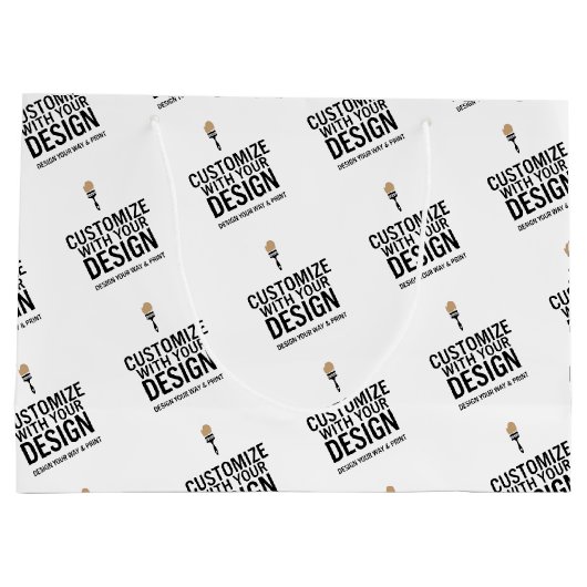 小規模事業所向けカスタマイズ企業ブランドギフトバッグ ラージペーパーバッグ (裏面)