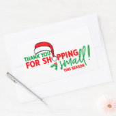 小規模事業者のホリデーショッピングに感謝 長方形シール (封筒)