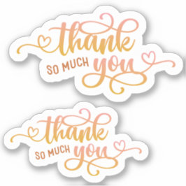 小規模企業かわいいピンクありがとう シール